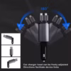 Fast Charging Car Phone Station Charger 4 in 1 LED Digital Display Retractable 2 Cables Type C PD Quick Adapter - Image 3
